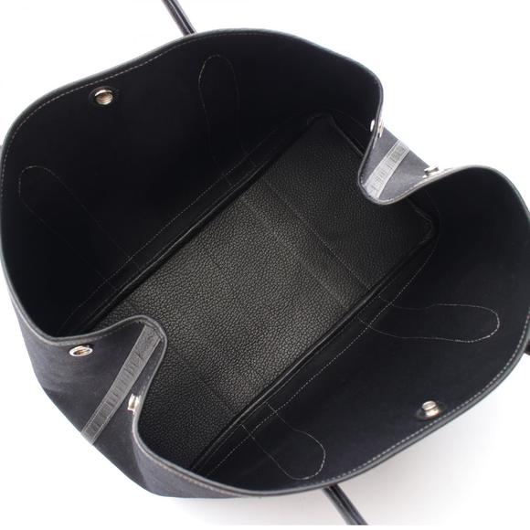 HERMES Garden Party PM Tote Bag Toile Officier Negonda Black - Picture 3 of 8